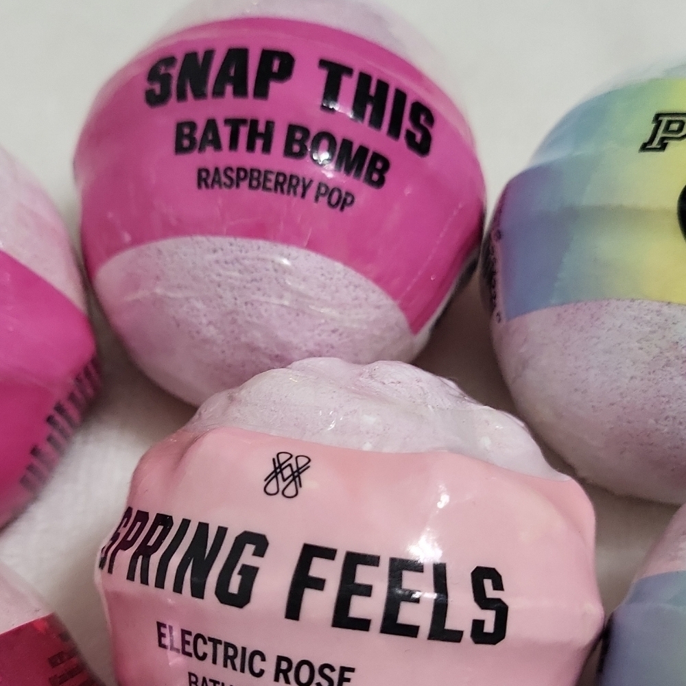 PINK Bath Bombs Spring Feels Unicorn Vibes Assorted Scents 4.6 oz lot of 11 - Picture 12 of 16